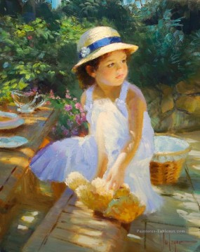 Petite fille VV 03 impressionnisme Peinture à l'huile